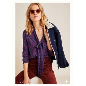 NTE Anthropologie Rory Necktie Blouse (Maeve)